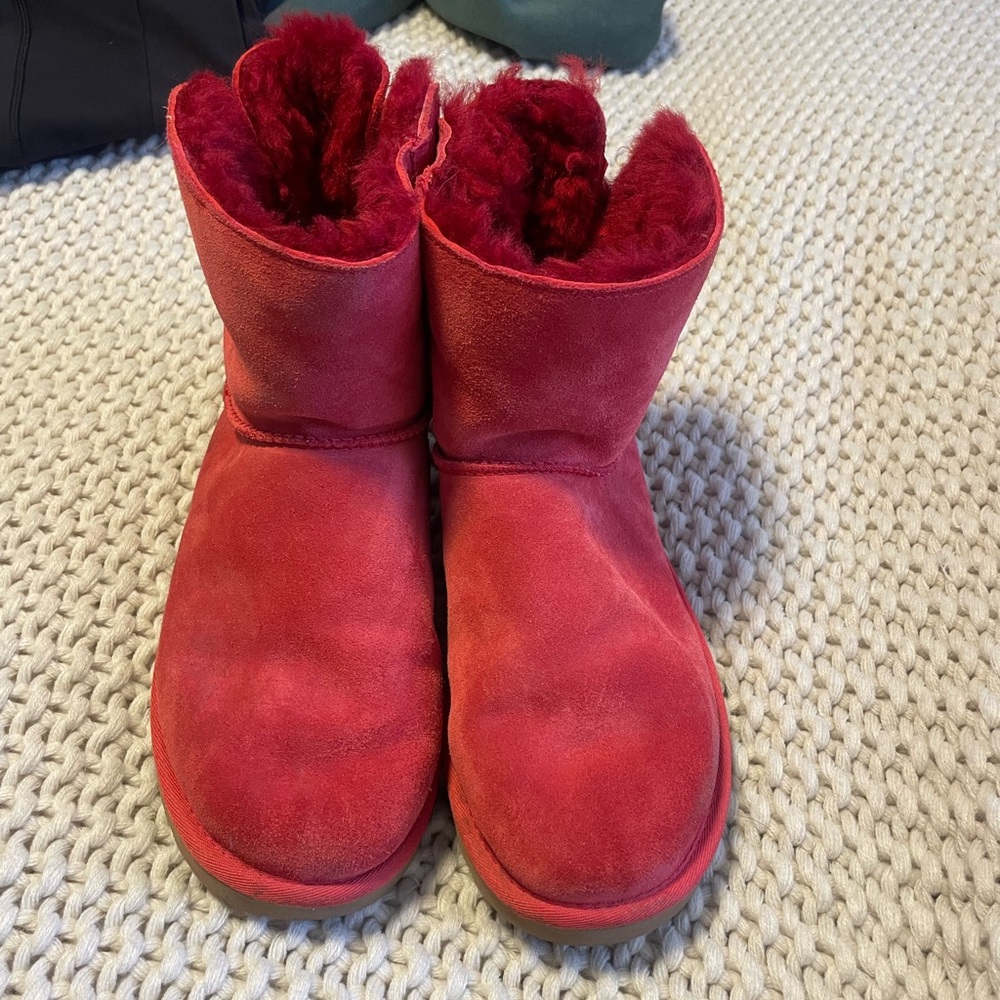 UGG Vibrant Red Shearling Boots